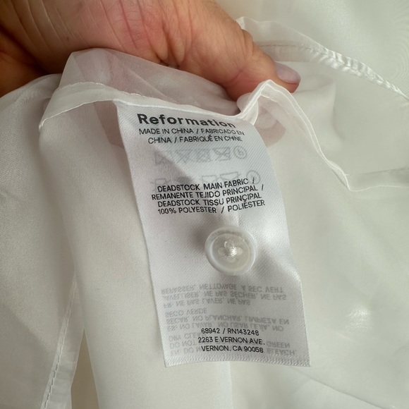 Reformation Vina Dress White Size 12 - Picture 7 of 10